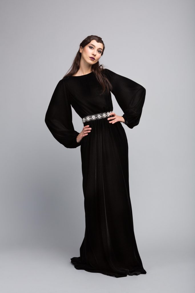 black velvet dress designs
