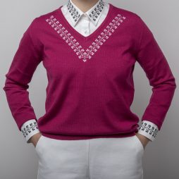 bordeaux knitwear sweater